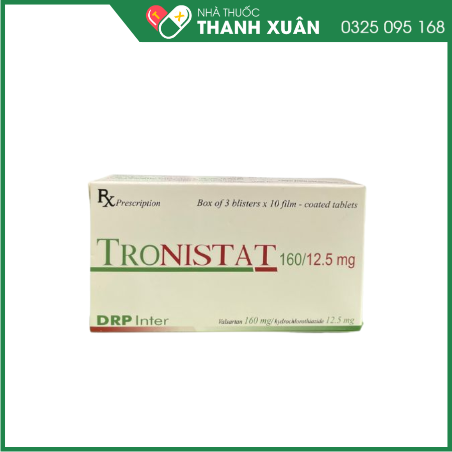 Tronistat 160/12,5mg điều trị tăng huyết áp vô căn ở người lớn